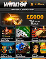 winner casino mobile games offers