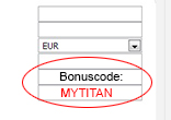 code fill in register titan